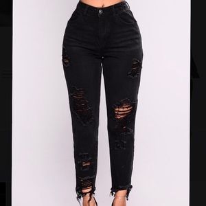 Size 7 distressed boyfriend jeans